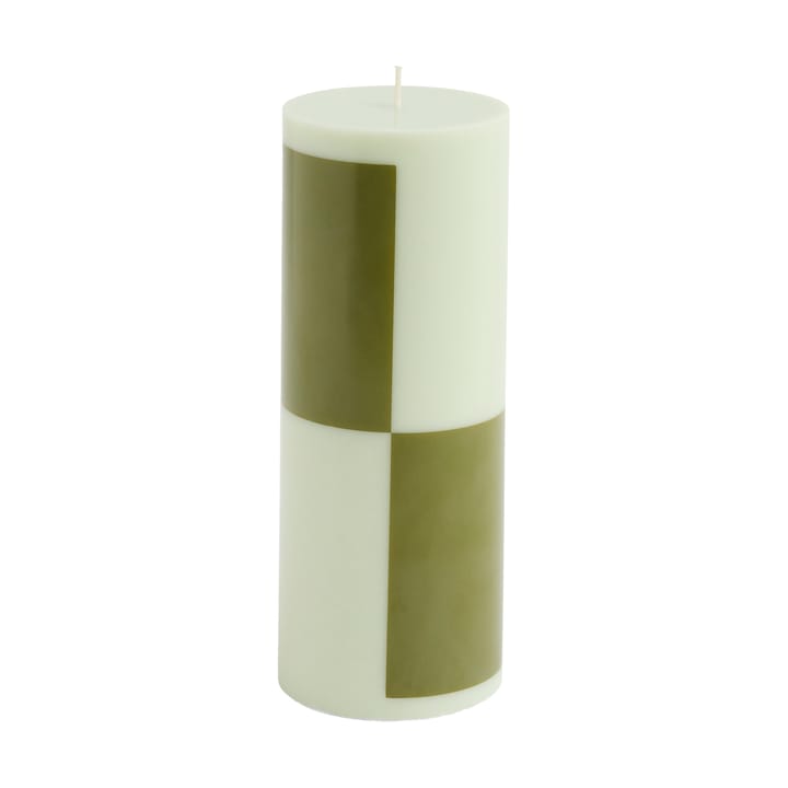 Candela a colonna blockljus media 20 cm - Light green-army green - HAY