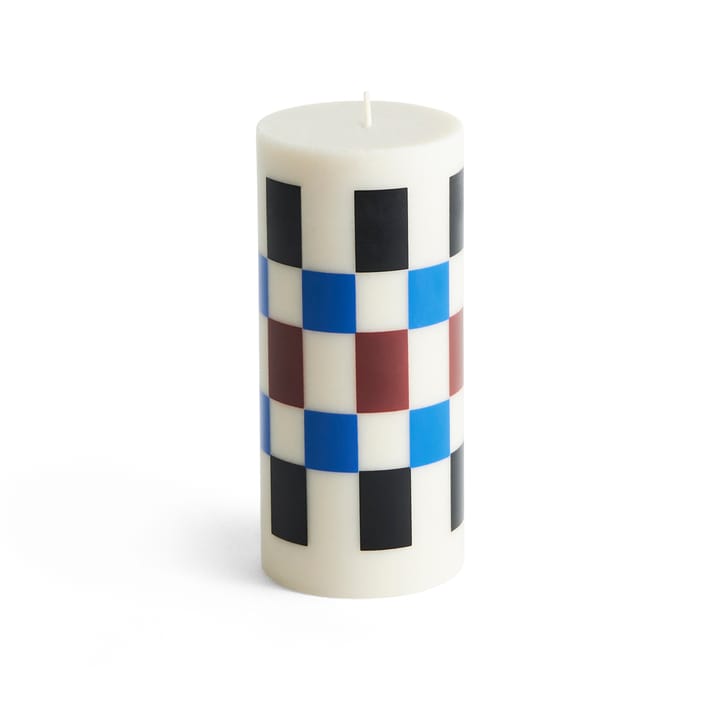 Candela a colonna Column Candle piccola 15 cm - Bianco sporco, marrone, nero, blu - HAY