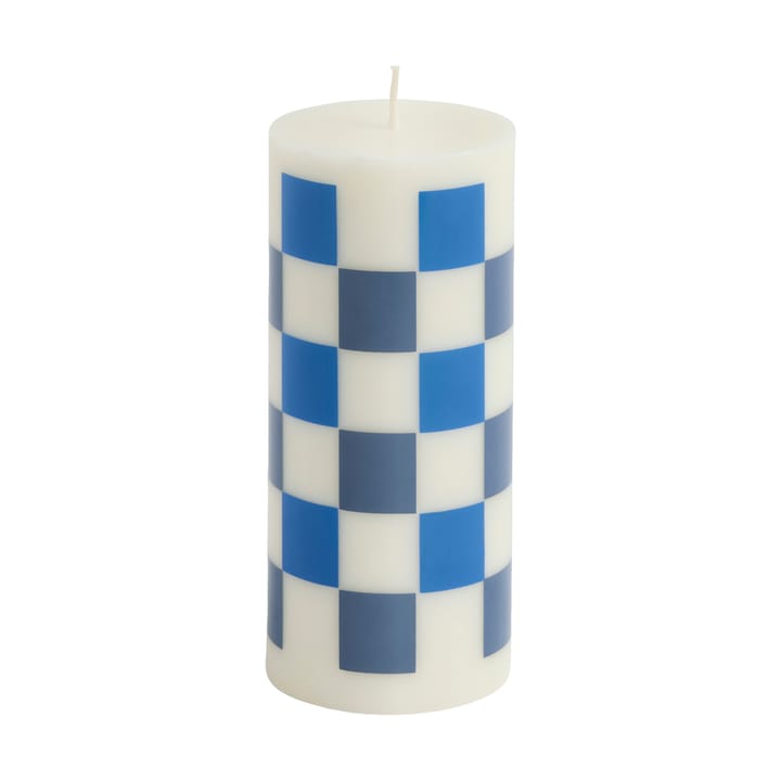 Candela a colonna Column Candle piccola 15 cm - Off white-blues - HAY