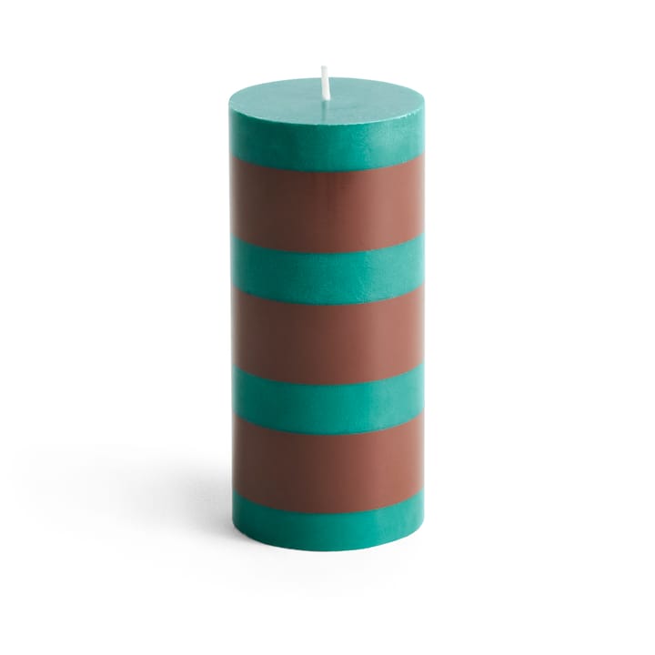 Candela a colonna Column Candle piccola 15 cm - Verde, marrone - HAY