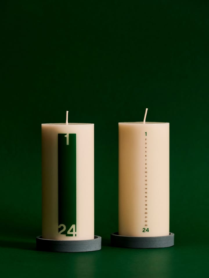 Candela calendario e lanterna 6,8 cm - Bold Off white-green - HAY