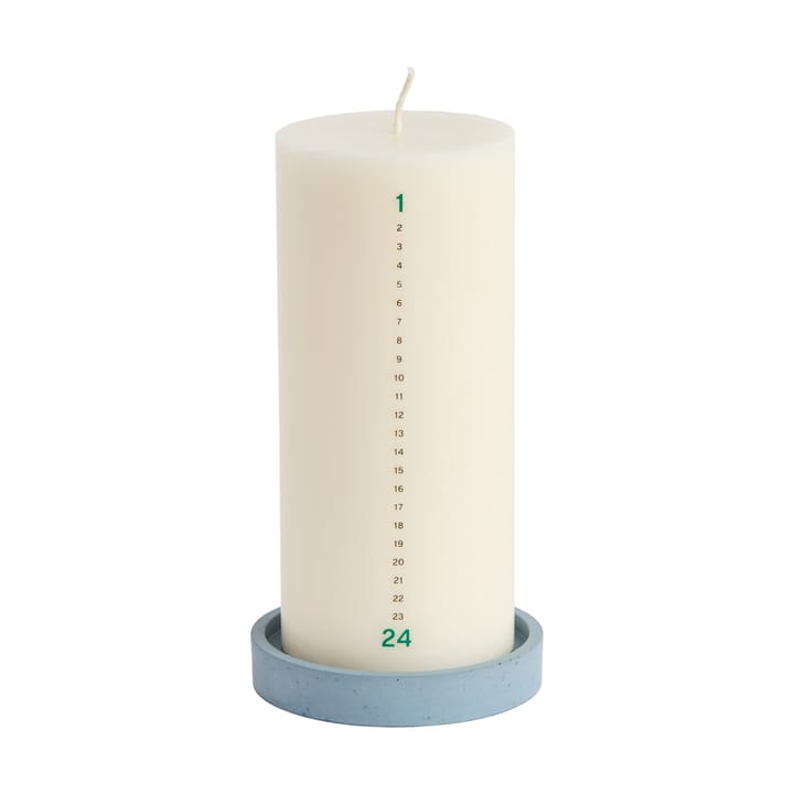 Candela calendario e lanterna 6,8 cm - Delicate Off white-black-green - HAY