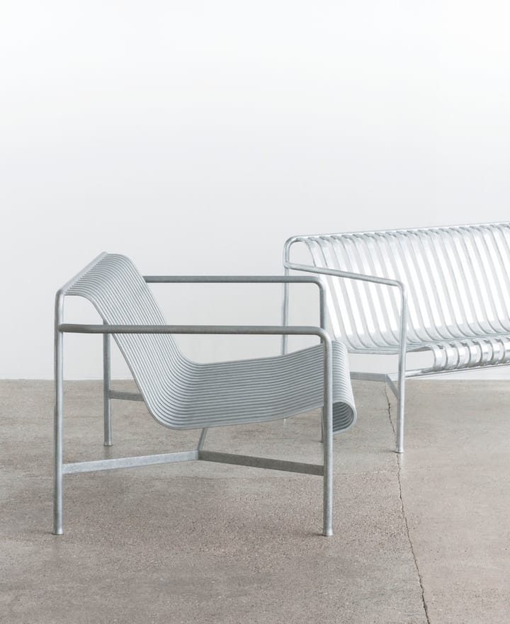 Poltrona lounge Palissade Low  , hot galvanized HAY