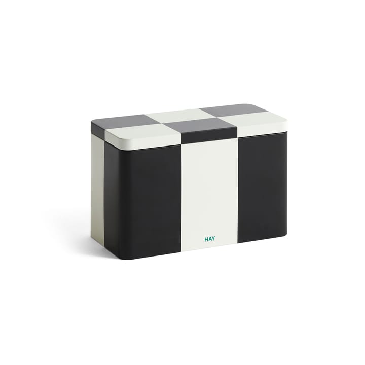 Recipiente in vetro Tin Container medium - Black-off white - HAY