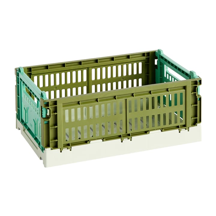 Scatola portaoggetti Colour Crate Mix S 17x26.5 cm - Olive-dark mint - HAY