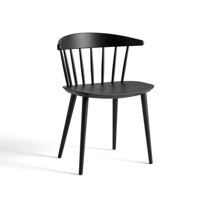 Sedia J104 - Black lacquered beech - HAY