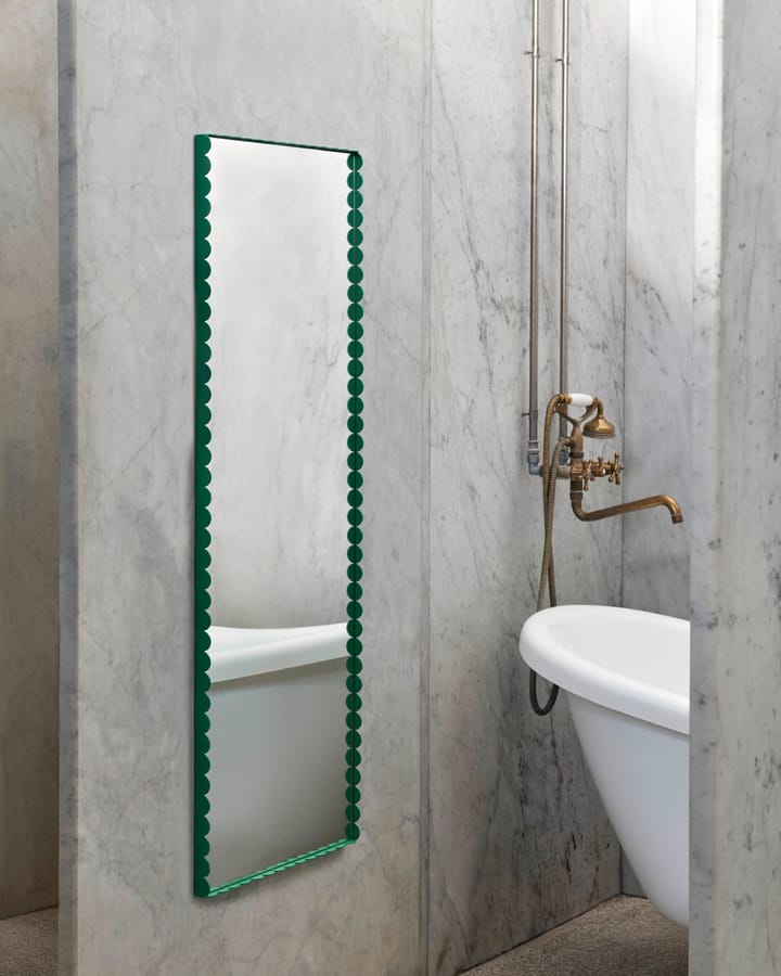 Specchio rettangolare Arcs Mirror medio, 50x133,5 cm, Verde