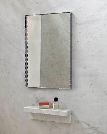 Specchio rettangolare Arcs Mirror piccolo, 43,5x61,5 cm - Acciaio inox - HAY