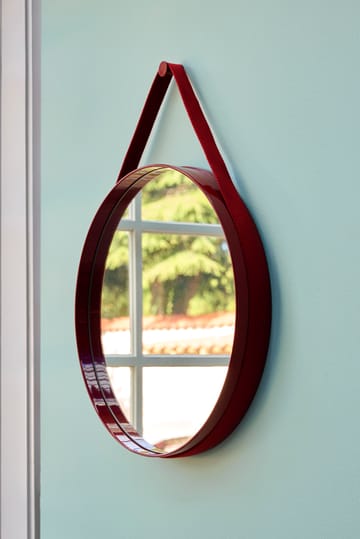 Specchio Strap Mirror Ø70 cm - Red - HAY