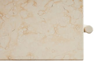 Tavolino da salotto Rebar 80x49x40,5 cm - Beige marble-alabaster - HAY