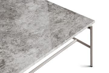 Tavolino da salotto Rebar 80x84x33 cm - Grey marble-fossil - HAY