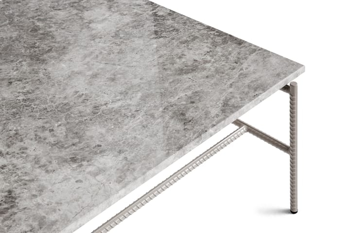 Tavolino da salotto Rebar 80x84x33 cm, Grey marble-fossil HAY