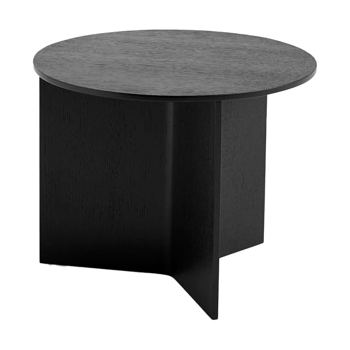 Tavolino da salotto Slit Ø45 cm - Black lacquered oak - HAY