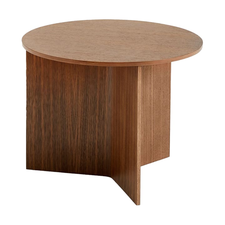 Tavolino da salotto Slit Ø45 cm - Lacquered walnut - HAY