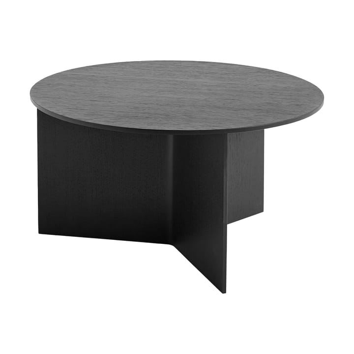 Tavolino da salotto Slit Ø65 cm - Black lacquered oak - HAY