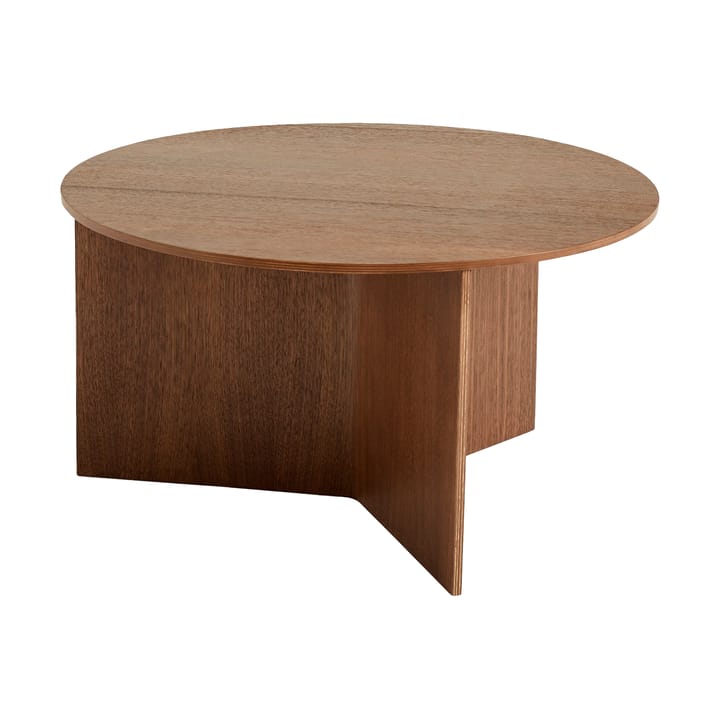 Tavolino da salotto Slit Ø65 cm - Lacquered walnut - HAY