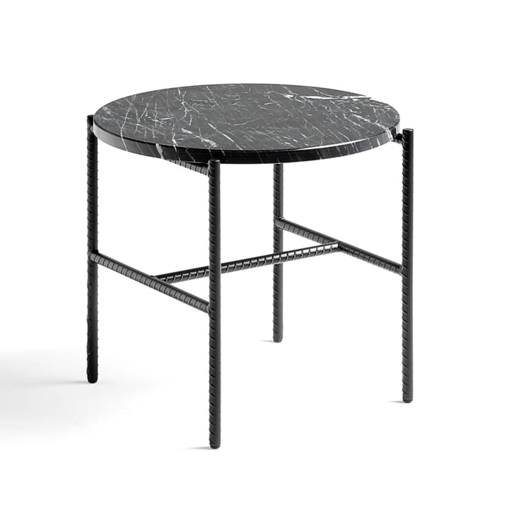 Tavolino Rebar Ø45 cm - Black marble-black - HAY