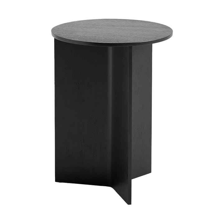 Tavolino Slit high Ø35 cm - Black lacquered oak - HAY