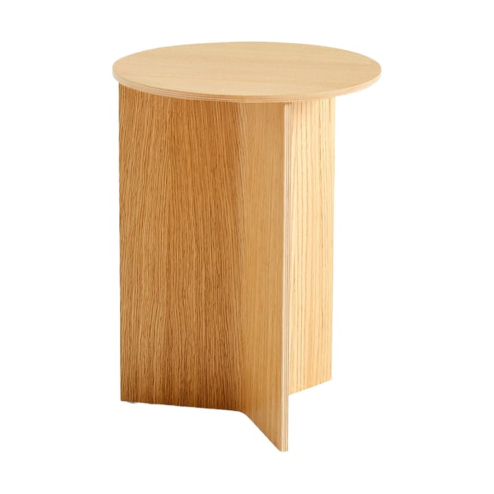 Tavolino Slit high Ø35 cm - Lacquered oak - HAY