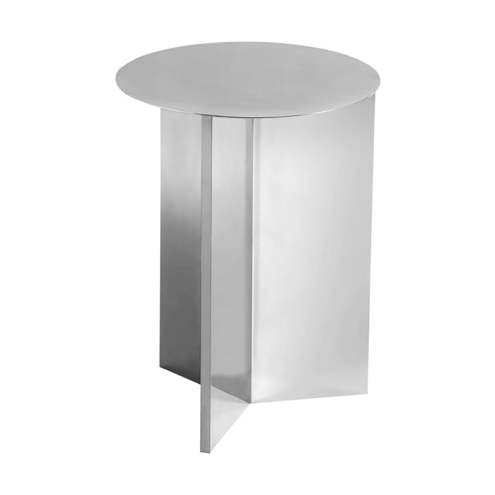 Tavolino Slit high Ø35 cm - Mirror polished steel - HAY