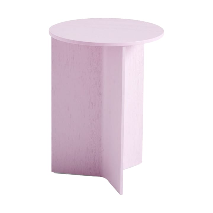 Tavolino Slit high Ø35 cm - Pink lacquered oak - HAY