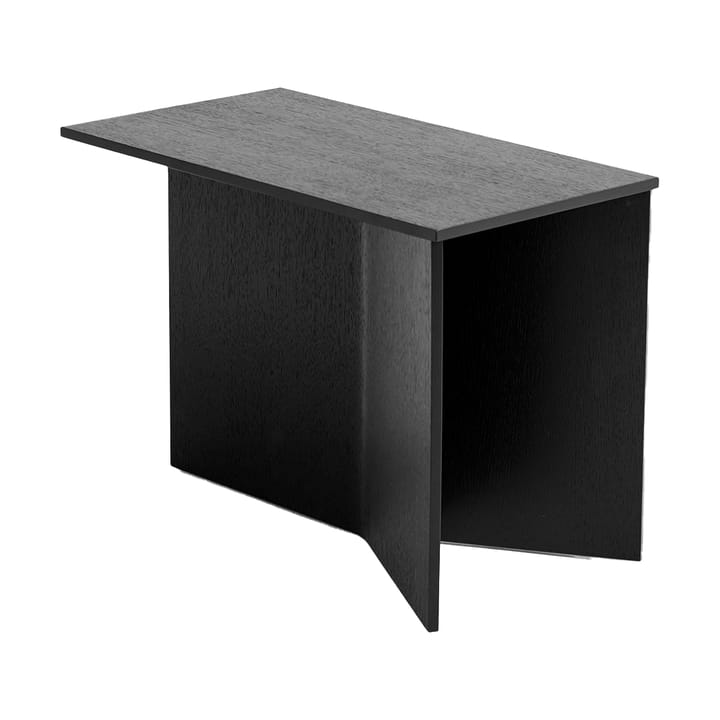 Tavolino Slit Oblong 27,5x49 cm - Black lacquered oak - HAY