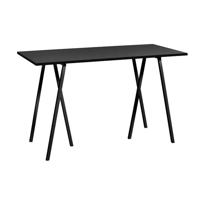 Tavolo da bar Loop Stand incl. support 77,5x160 cm - Black-black linoleum-black ash - HAY