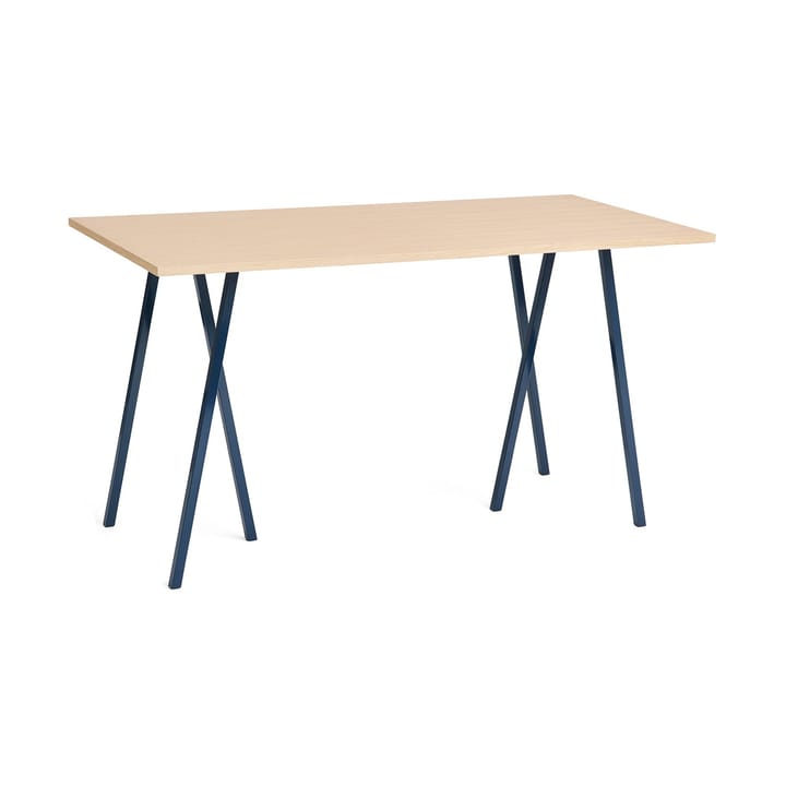 Tavolo da bar Loop Stand incl. support 87,5x180 cm - Deep blue-clear lacq. oak - HAY