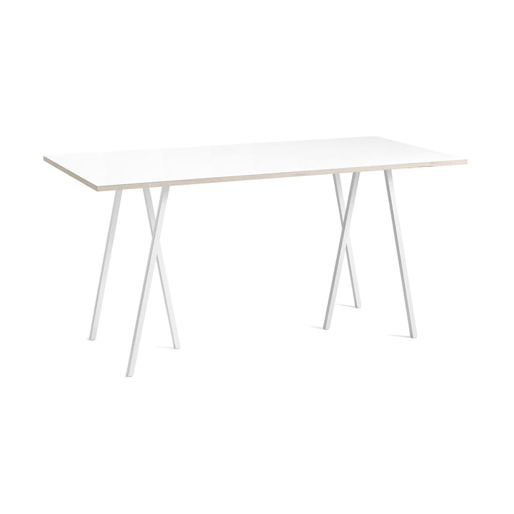 Tavolo da bar Loop Stand incl. support 92,5x200 cm - White-white laminate-plywood - HAY