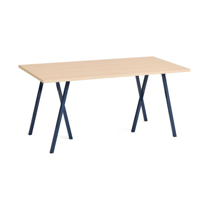 Tavolo da pranzo Loop Stand 77,5x160 cm - Deep blue-clear lacq. oak - HAY