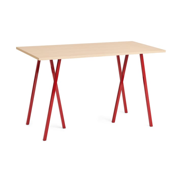 Tavolo da pranzo Loop Stand 77,5x160 cm - Maroon red-clear lacq. oak - HAY