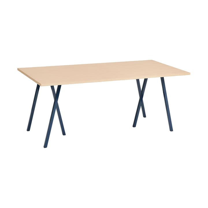 Tavolo da pranzo Loop Stand 87,5x180 cm - Deep blue-clear lacq. oak - HAY