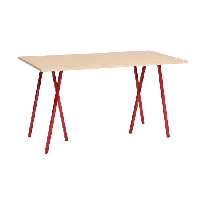 Tavolo da pranzo Loop Stand 87,5x180 cm - Maroon red-clear lacq. oak - HAY