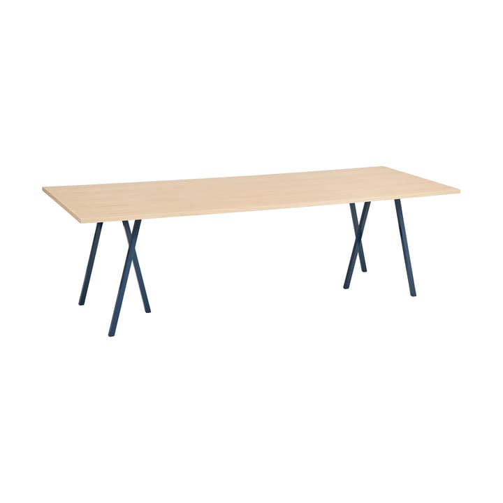 Tavolo da pranzo Loop Stand 92,5x250 cm - Deep blue-clear lacq. oak - HAY