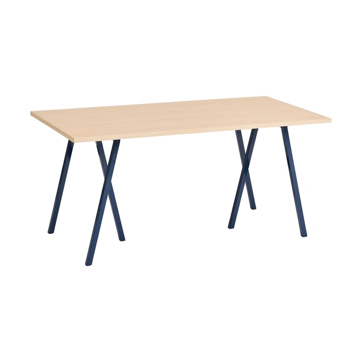 Tavolo da pranzo Loop Stand incl. support 77,5x160 cm - Deep blue-clear lacq. oak - HAY