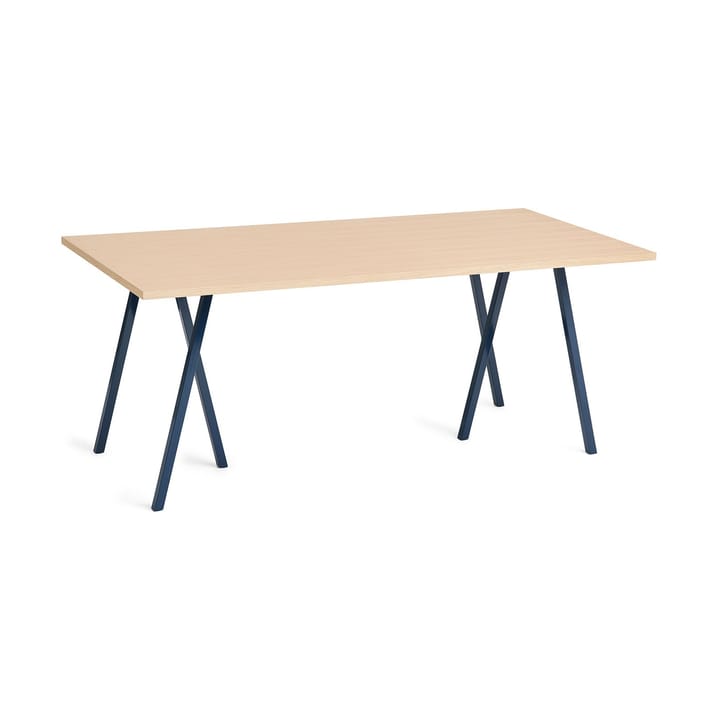 Tavolo da pranzo Loop Stand incl. support 87,5x180 cm - Deep blue-clear lacq. oak - HAY