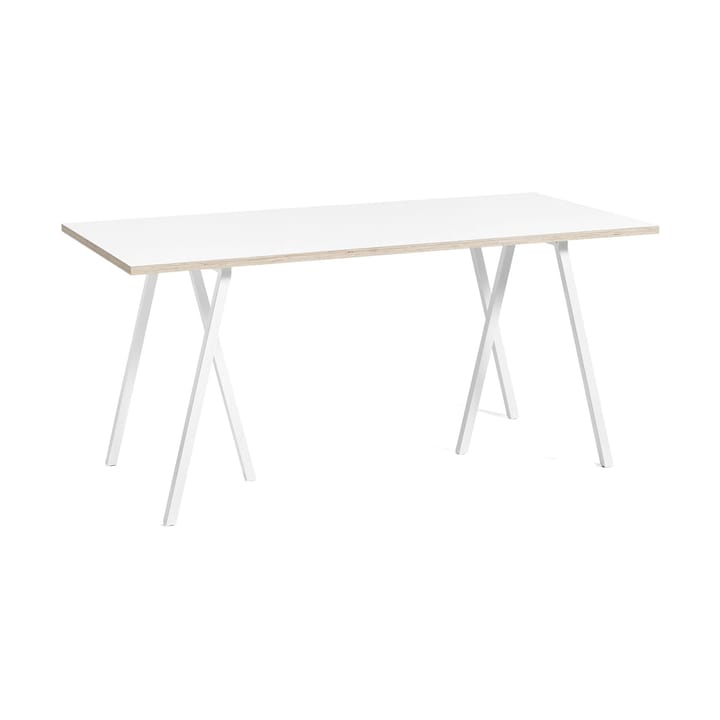 Tavolo da pranzo Loop Stand incl. support 87,5x180 cm - White-white laminate-plywood - HAY