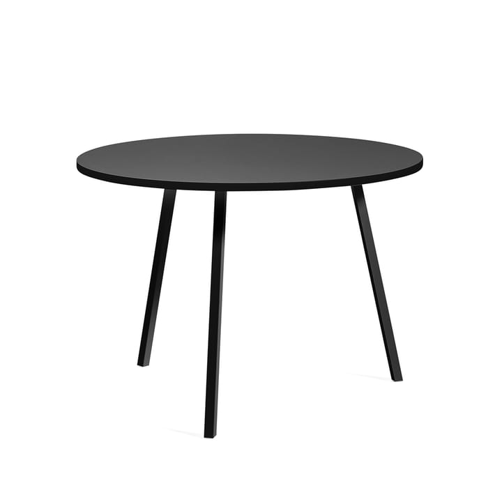 Tavolo da pranzo rotondo Loop Stand - Black linoleum-black, Ø105 cm - HAY