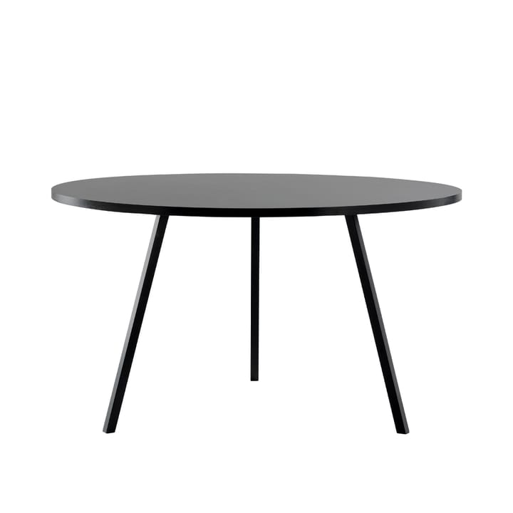 Tavolo da pranzo rotondo Loop Stand - Black linoleum-black, Ø120 cm - HAY