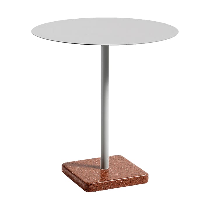 Tavolo da pranzo Terrazzo Ø70 cm - Red terrazzo-sky grey - HAY