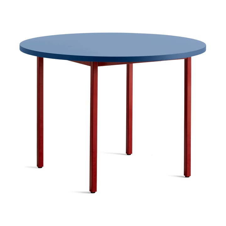 Tavolo da pranzo Two-Colour Ø105 cm - Maroon red-blue - HAY