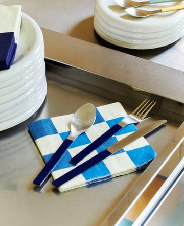 Tovaglioli da cena a quadretti Pattern 40x40 cm, confezione da 20 - Off white-blues M - HAY