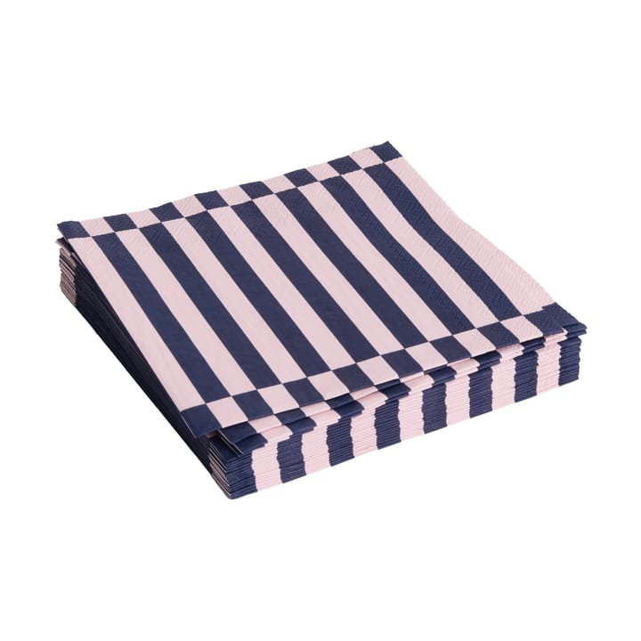 Tovaglioli da pranzo a righe Pattern 33x33 cm, confezione da 20 - Light pink-dark blue pillar - HAY