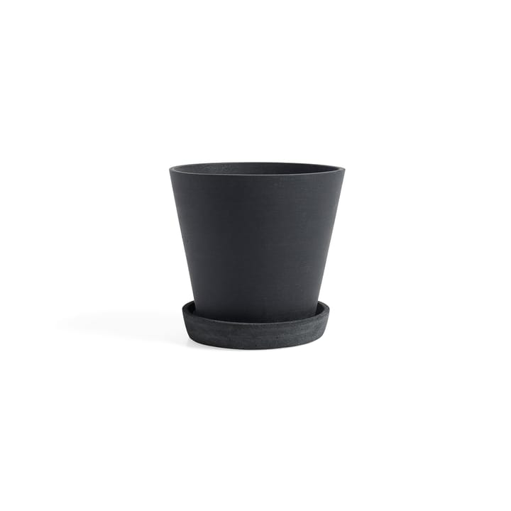 Vaso da fiori HAY con sottovaso M - Nero - HAY