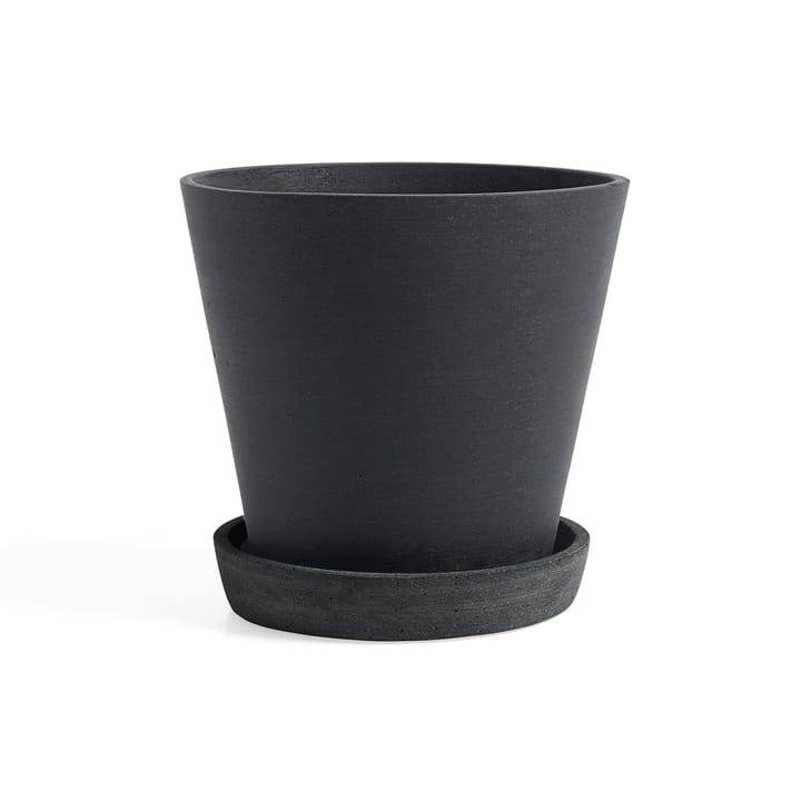 Vaso da fiori HAY con sottovaso XXL - Nero - HAY