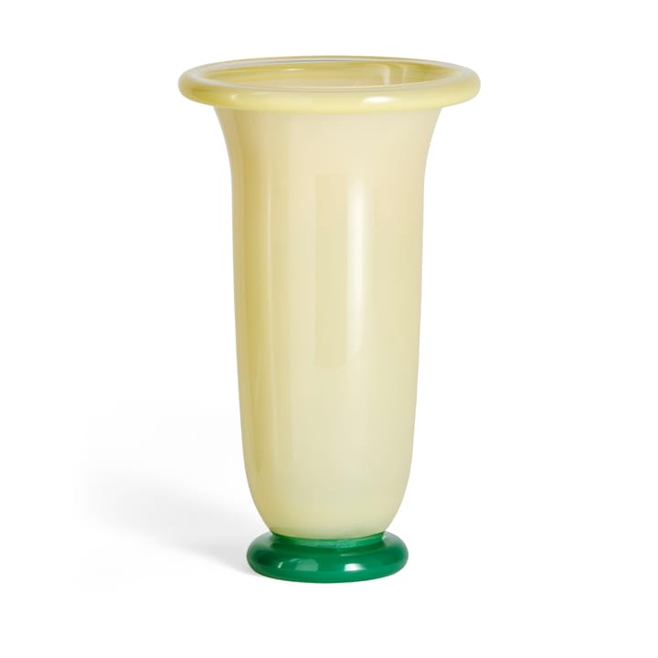 Vaso Empire, Large Sand-lemon rim-green base HAY