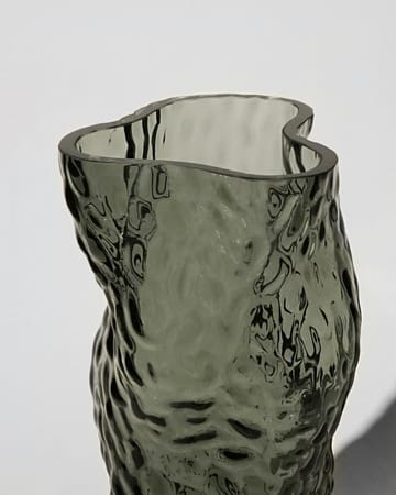 Vaso in vetro Ostrea Rock 30 cm - Blu notte - Hein Studio