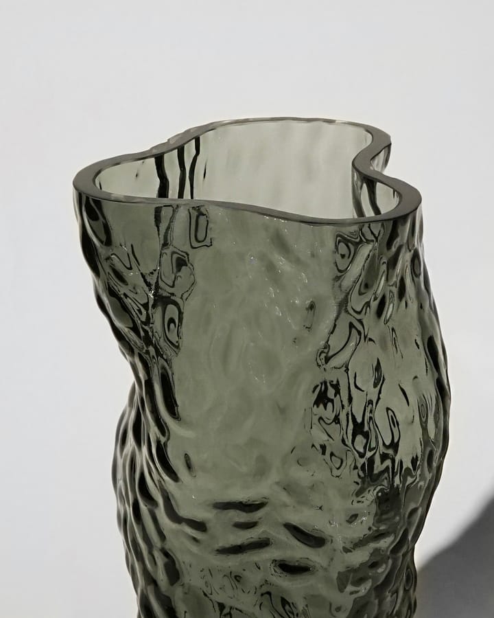 Vaso in vetro Ostrea Rock 30 cm, Blu notte Hein Studio