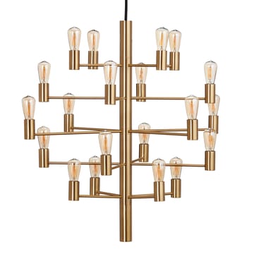 Lampadario Manola con 20 luci - Ottone satinato - Herstal