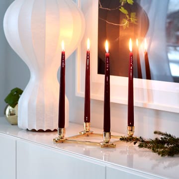 Candele Herrgårdsljus 30 cm confezione da 6 - Rosso Vino Lucido - Hilke Collection